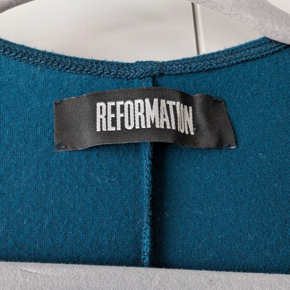 Reformation Carter Dress Teal (Size S) - Picture 5 of 10